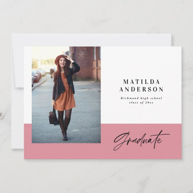 Invitación a una fiesta de graduación de fotografí (Anverso)