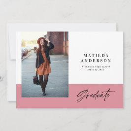 Invitación a una fiesta de graduación de fotografí