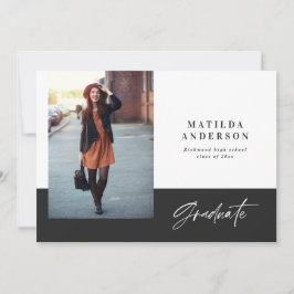Invitación a una fiesta de graduación de fotografí