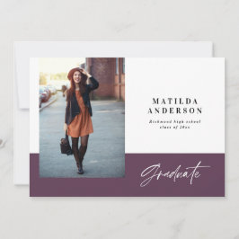 Invitación a una fiesta de graduación de fotografí