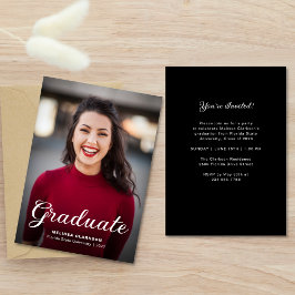 Invitación a una fiesta de graduación de fotos de 