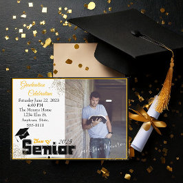 Invitación a una fiesta de graduación de fotos en 