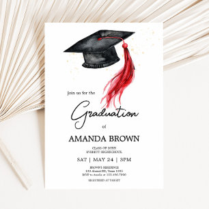 Invitación a una fiesta de graduación de Gorra de