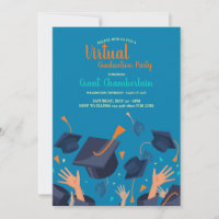 Invitación a una fiesta de graduación de Gorra vir