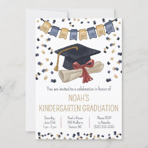 Invitación a una fiesta de graduación de jardín de