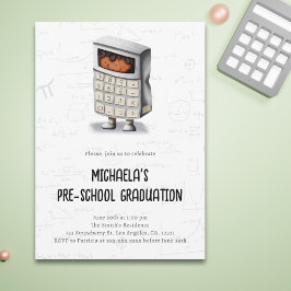 Invitación a una fiesta de graduación de matemátic