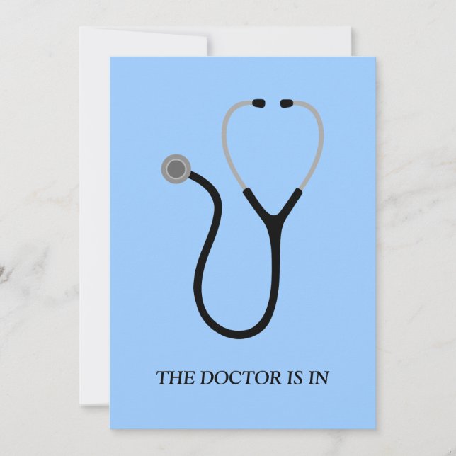 Invitación a una fiesta de graduación de médicas (Anverso)