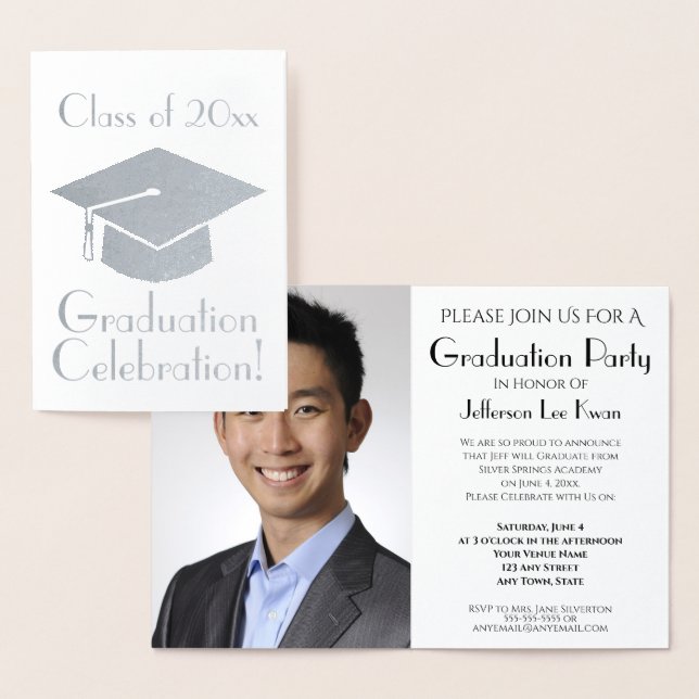 Invitación a una fiesta de graduación de Relieve m (Demostración)