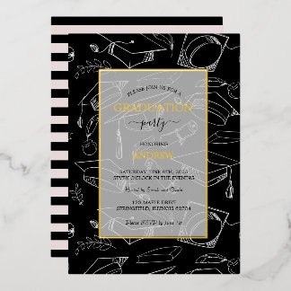 Invitación a una fiesta de graduación de Relieve m