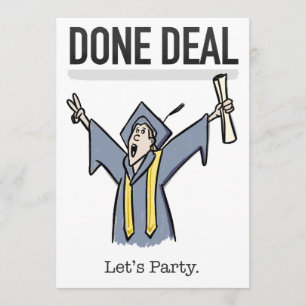 Invitación a una fiesta de graduación divertida