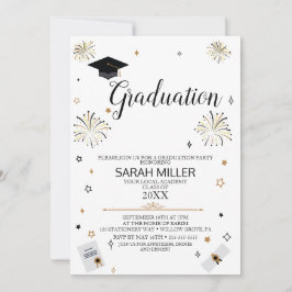 Invitación a una fiesta de graduación editable ins