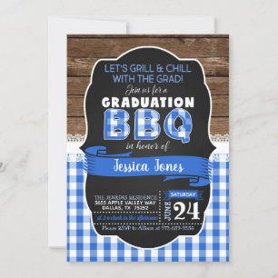Invitación a una fiesta de graduación en barbacoa 