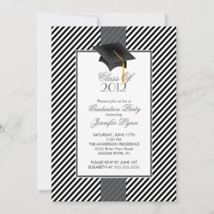 Invitación a una fiesta de graduación en franja ne