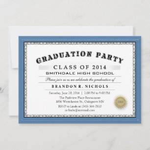Invitación a una fiesta de graduación estilo Diplo
