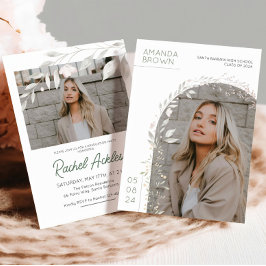 Invitación a una fiesta de graduación floral, grad