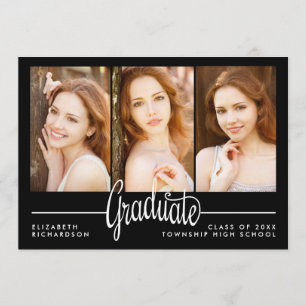 Invitación a una fiesta de graduación fotográfica