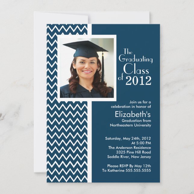 Invitación a una fiesta de graduación fotográfica  (Anverso)