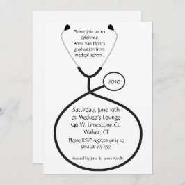 Invitación a una fiesta de graduación médica o de