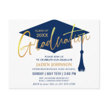 Invitación a una fiesta de graduación Minimalista 