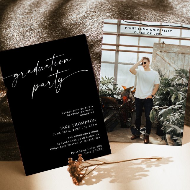 Invitación a una fiesta de graduación Minimalista  (Subido por el creador)