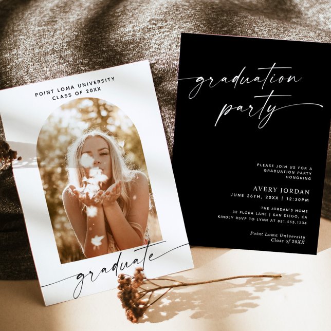 Invitación a una fiesta de graduación Minimalista  (Subido por el creador)