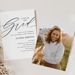 Invitación a una fiesta de graduación minimalista