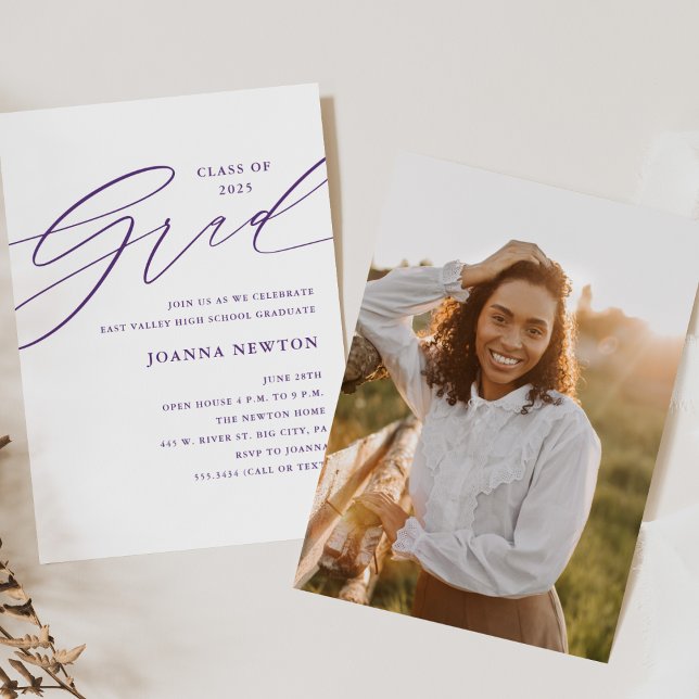 Invitación a una fiesta de graduación Minimalista  (Subido por el creador)