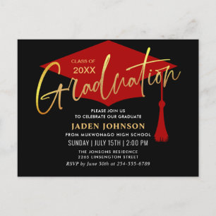 Invitación a una fiesta de graduación Minimalista 