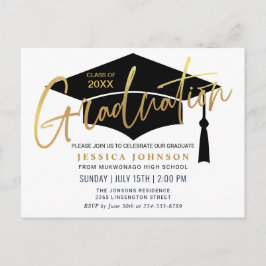 Invitación a una fiesta de graduación Minimalista 