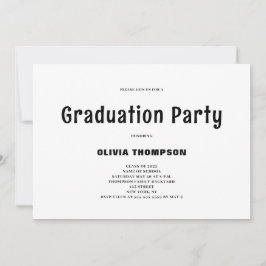 Invitación a una fiesta de graduación moderna