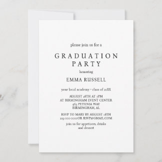 Invitación a una fiesta de graduación moderna