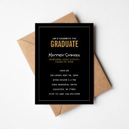 Invitación a una fiesta de graduación moderna