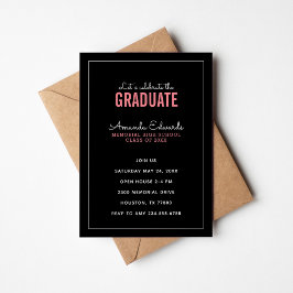 Invitación a una fiesta de graduación moderna