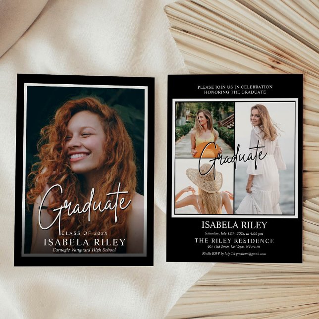 Invitación a una fiesta de graduación moderna (Subido por el creador)