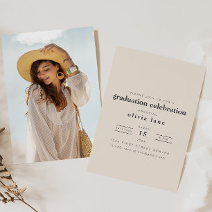 Invitación a una fiesta de graduación moderna con 