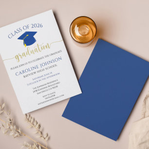 Invitación a una fiesta de graduación moderna en a