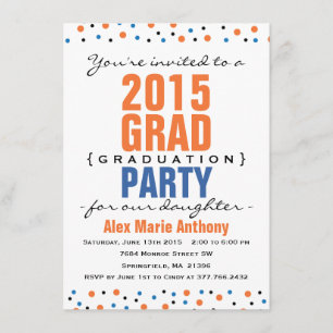 Invitación a una fiesta de graduación moderna en n