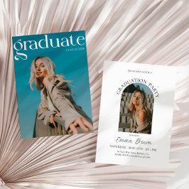 Invitación a una fiesta de graduación moderna, fot