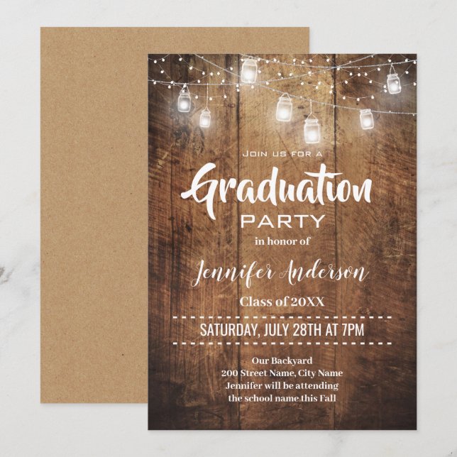 Invitación a una fiesta de graduación rusa (Anverso / Reverso)