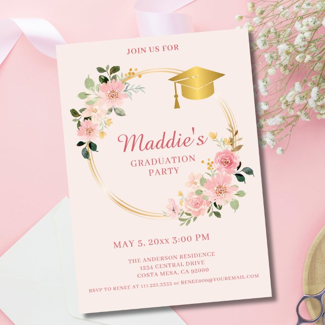 Invitación a una fiesta de graduación sin foto de  (Subido por el creador)