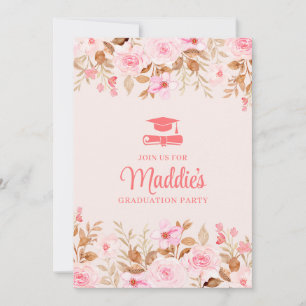 Invitación a una fiesta de graduación sin foto de 