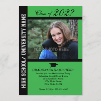 Invitación a una fiesta de graduación-Verde-2