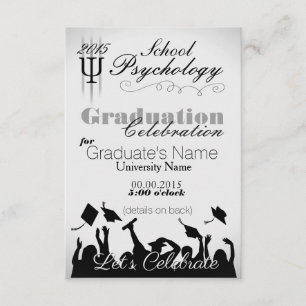 Invitación a una fiesta de graduados en psicología