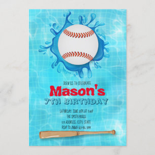 Invitación a una fiesta de grupo de béisbol