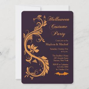 Invitación a una Fiesta de Halloween Elegante