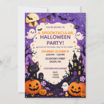 Invitación a una Fiesta de Halloween Espeluznante