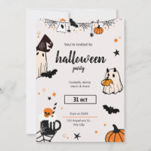 Invitación a una fiesta de Halloween espeluznante 