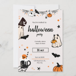 Invitación a una fiesta de Halloween espeluznante 
