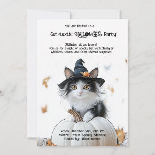 Invitación a una fiesta de HALLOWEEN felina - tást