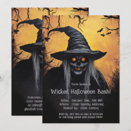 Invitación a una Fiesta de Halloween Malvada